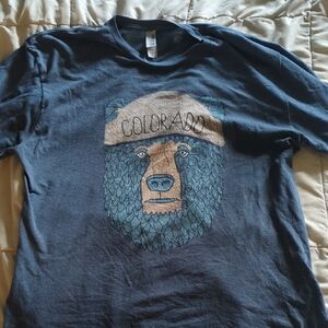 Navy T-Shirt with Bear and Colorado Design